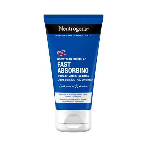 NEUTRÓGENA Crema de manos fórmula noruega, de textura ligera y rápida absorción, para manos agrietadas y secas 75 ml.
