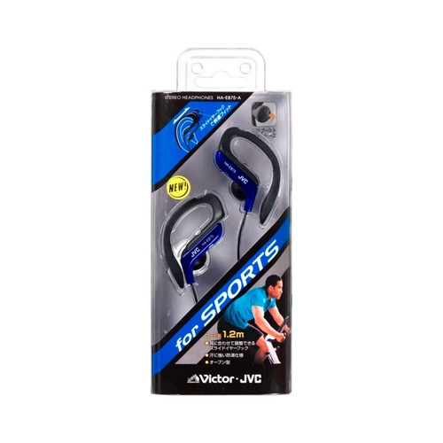 Auriculares deportivos tipo intrauricular JVC HA-EB75-A tipo clip, color azul.