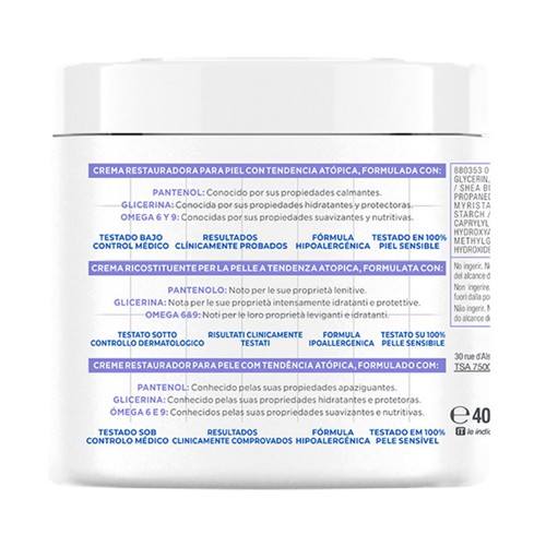 MIXA Panthenol comfort Crema corporal restauradora, para pieles con tendencia atópica 400 ml.