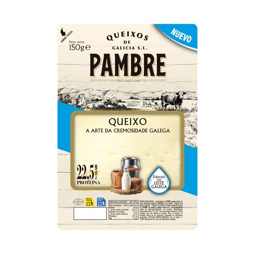 PAMBRE Queso de vaca en lonchas 150 g. 
