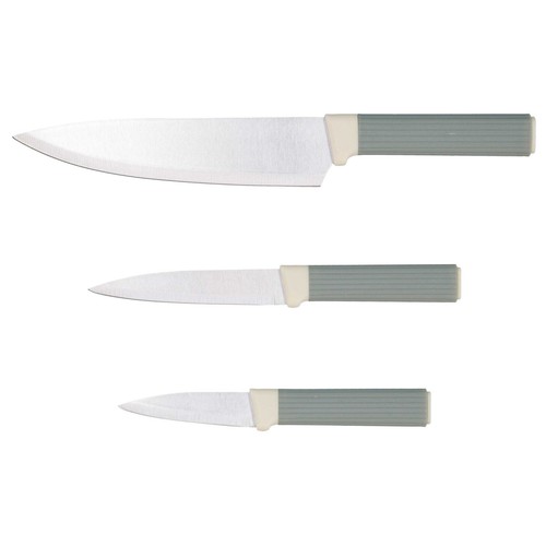Set de 3 cuchillos de plástico y acero inoxidable de 9/12,5/20cm, BIDASOA