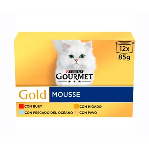 PURINA GOURMET Comida para gatos adultos a base de pescado GOURMET 12 uds. 85 g.