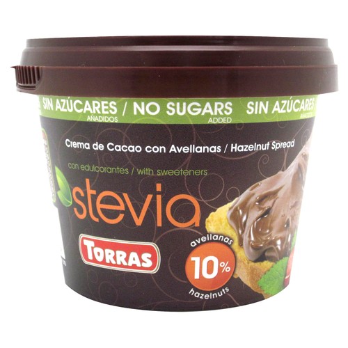 Crema de cacao con avellanas y edulcorantes TORRAS 200 g.