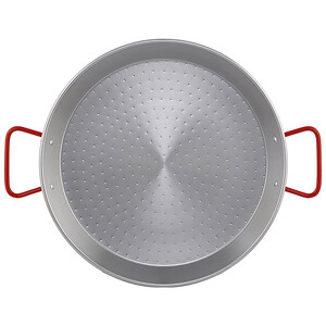 Paellera de acero pulido para cocina de gas, 38cm METALTEX.