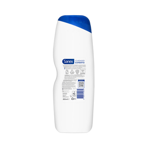 SANEX Cuidado experto Gel hidratante y protector para ducha o baño, para todo tipo de pieles 850 ml.