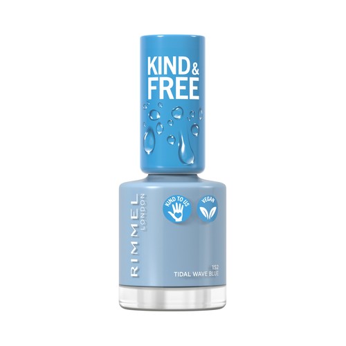 RIMMEL Kind & free tono 152 Tidal wave blue Laca de uñas a base de plantas, 8 ml.