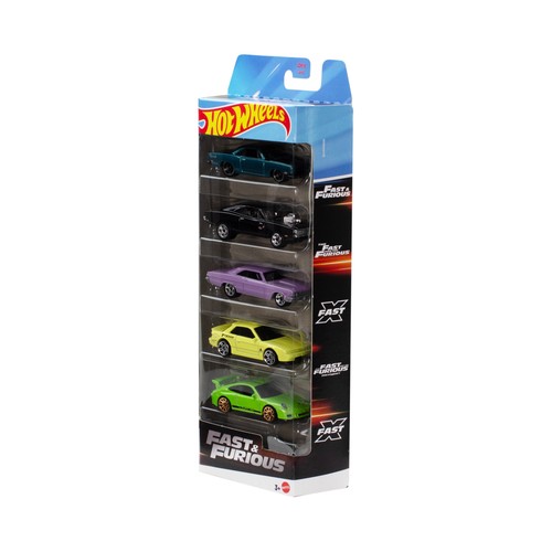 Set De 5 Vehiculos Fast & Furious +3 Años, Hot Wheels MATTEL