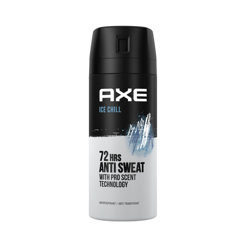 AXE Desodorante en spray para hombre con protección anti-transpirante hasta 72 horas AXE Ice chill 150 ml.