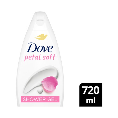 DOVE Gel renovador para baño o ducha con extracto de rosa y peonia 720 ml.