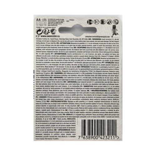 Pack de 6+2 pilas alcalinas AA, LR06, 1,5V, ENERGIZER Max Plus.