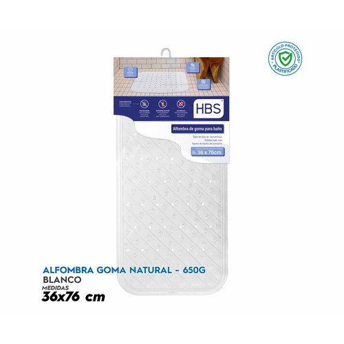 Alfombra de baño caucho antideslizante de goma natural, HBS.