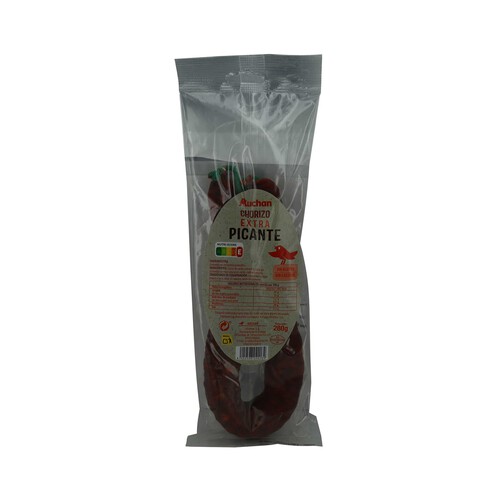 AUCHAN Sarta de chorizo picante de categoria extra 280 g. Producto Alcampo