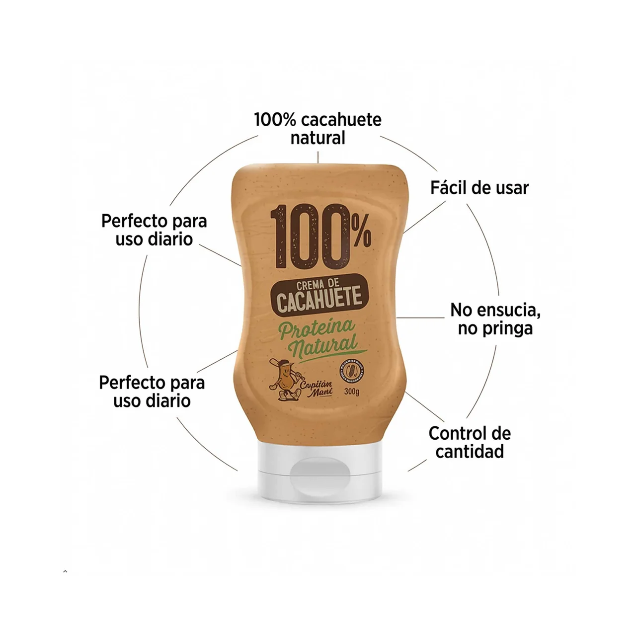 Crema de cacahuete sirve fácil 300 g.