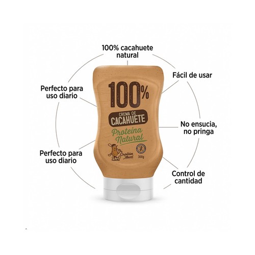 CAPITAN MANI Crema de cacahuete sirve fácil 300 g.