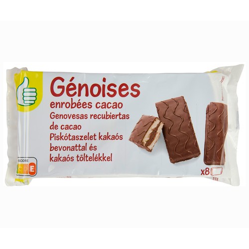 PRODUCTO ALCAMPO Genovesas de cacao 8 uds. 280 g.