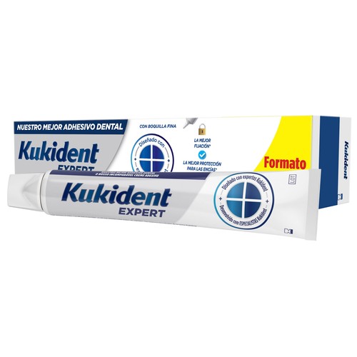 KUKIDENT Expert Crema fijadora para protesis dentales, con boquilla fina 57 g.