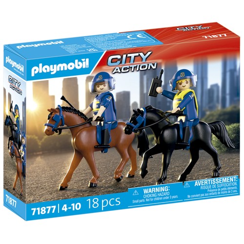 PLAYMOBIL City Action 71877, Escuadrón policial a caballo, 18 pcs +4 Años
