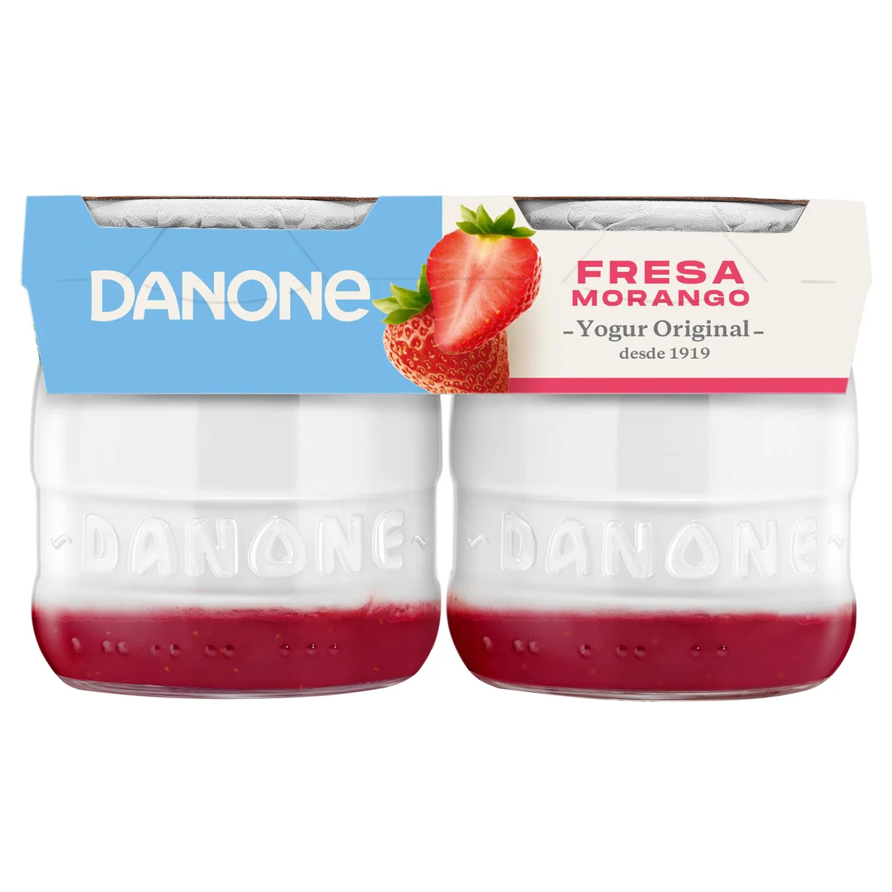 Yogur cremoso artesanal con fresas Original 2 x 130 g.