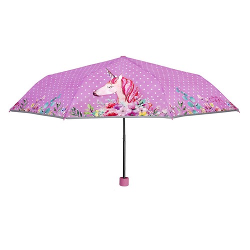 Paraguas infantil plegable manual, PERLETTI Unicornio.
