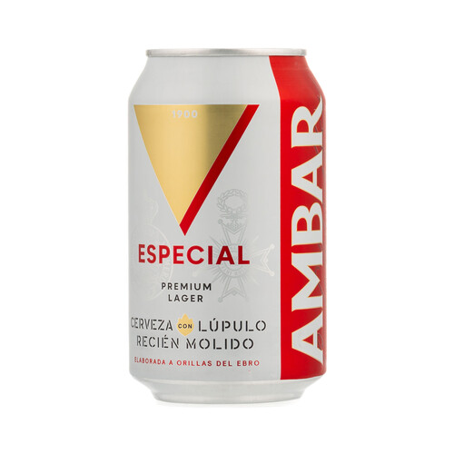 AMBAR ESPECIAL  Cerveza lata de 33 centilitros