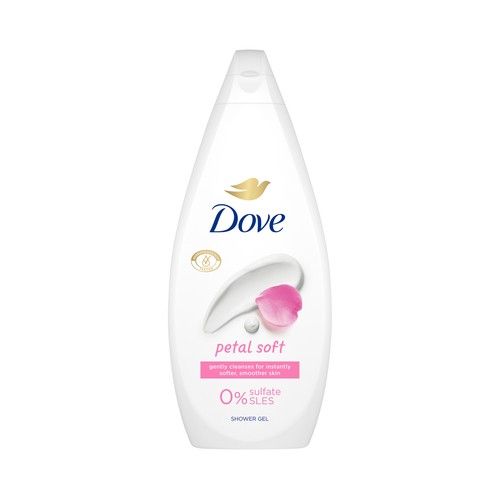 DOVE Gel renovador para baño o ducha con extracto de rosa y peonia 720 ml.