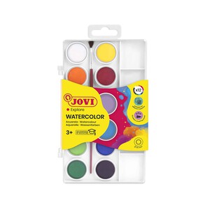 Imagen de Caja de 12 acuarelas de diferentes colores JOVI.