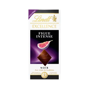 LINDT Excellence Chocolate negro suizo con higo y galleta 100 g.
