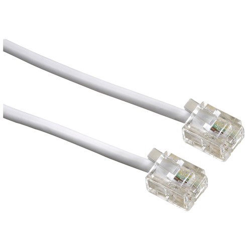 Cable de teléfono RJ11 QILIVE gris,(6P4C) longitud 10m.