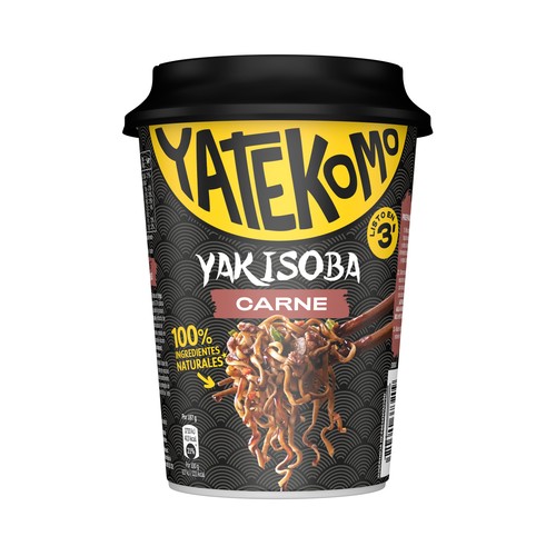 YATEKOMO Fideos Orientales instantáneos (noodles) sabor carne - 93g.