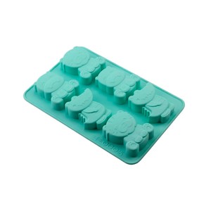 Imagen de Molde de silicona infantil con 6 cavidades, diseño con animales  jungla, ACTUEL.