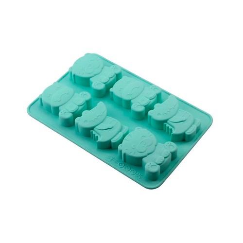 Molde de silicona infantil con 6 cavidades, diseño con animales  jungla, ACTUEL.