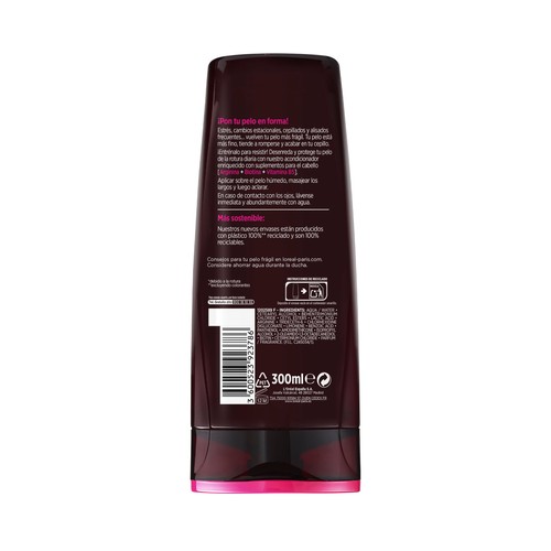 ELVIVE Acondicionador anti rotura para cabellos frágiles, con tendencia a caerse ELVIVE Full resist de L´oréal Paris 300 ml.