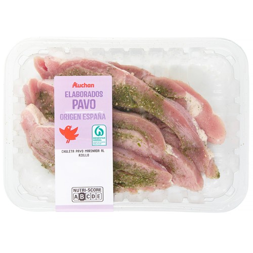 AUCHAN Chuleta de pavo al ajillo al peso Producto Alcampo.