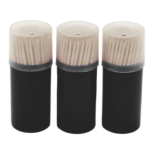 Set de 3 palilleros con 100 palillos de madera ACTUEL.