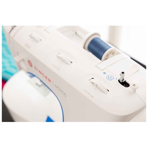 Máquina de coser SINGER M3205, 23 puntadas, ojalador 4 tiempos, brazo libre, luz led.