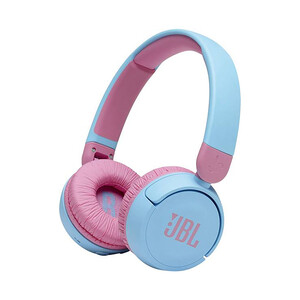 Auriculares bluetooth para niños tipo diadema JBL JR 310 BT, control de volumen, color azul y rosa.