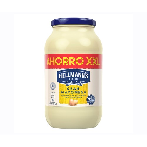 HELLMANN"S Salsa mayonesa en formato frasco  825 ml.
