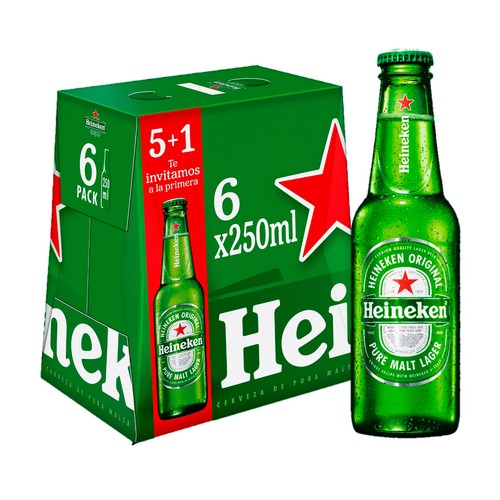HEINEKEN Pack de cerveza 6 uds. 25 cl.
