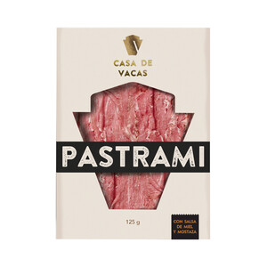 Imagen de CASA DE VACAS Pastrami de vacuno con salsa de miel y mostaza 125 g.