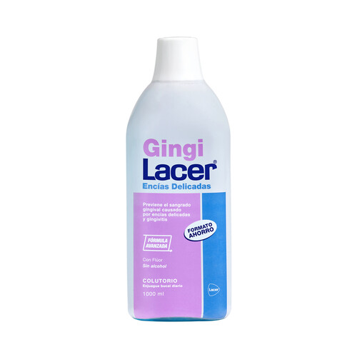 Enjuague bucal de uso diario, especial para encías delicadas GINGI LACER 1 l.