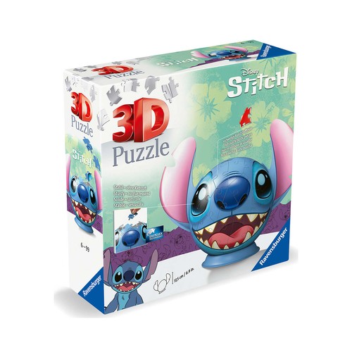 Ravensburger - 3D Puzzle Stitch con orejas, Puzzle Ball, 72 Piezas, 6+ Años