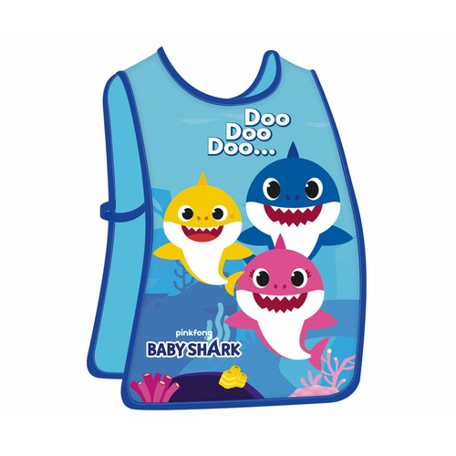 Babero de pvc sin mangas BABY SHARK, talla única.