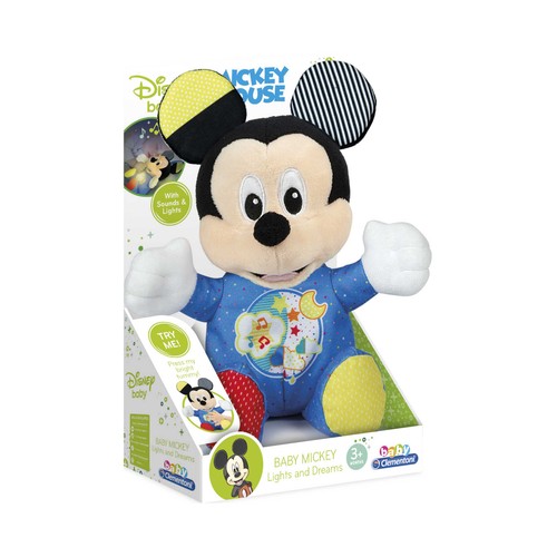 CLEMENTONI Baby Mickey Peluche Luces Y Sonidos +10M
