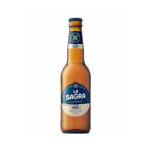 LA SAGRA Cerveza rubia sin alcohol (0,0%) botella de 33 cl.