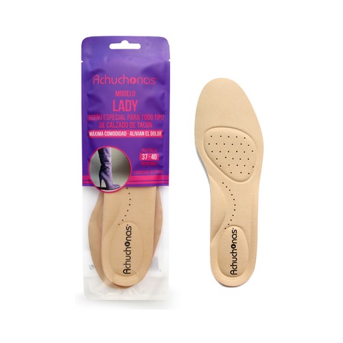Plantillas especiales para calzado con tacón ACHUCHONAS Lady, alivian el dolor, talla 37/40.
