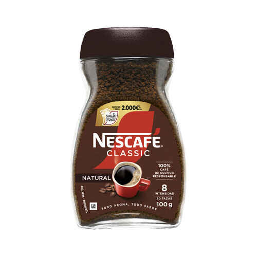 Café soluble natural NESCAFÉ CLASSIC 100 g.