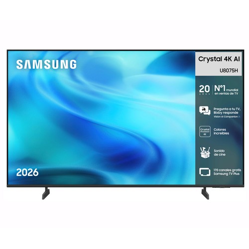 Televisión 190,5cm (75") LED SAMSUNG TU75U8075HUXXC, 4K, Tizen, Dolby digital plus, USB, 3HDMI, 120Hz