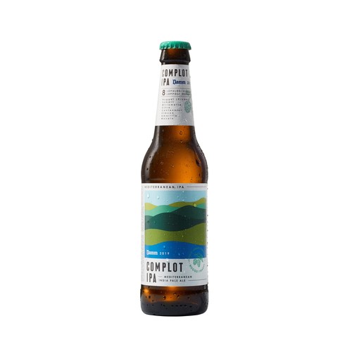 Cerveza premium 8 lúpulos mediterránea COMPLOT IPA 33 cl.