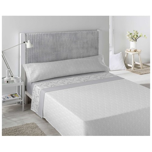 Juego sábanas para cama de 90 coralina poliéster, Innova Home Plus Enio gris. INNOVA HOME