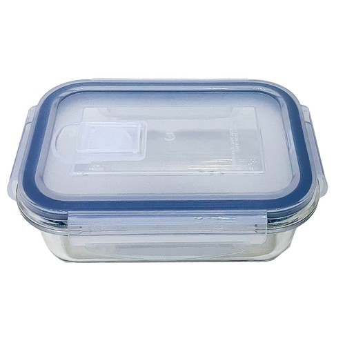 Recipiente hermético rectangular de vidrio borosilicato 0,33L. ACTUEL.